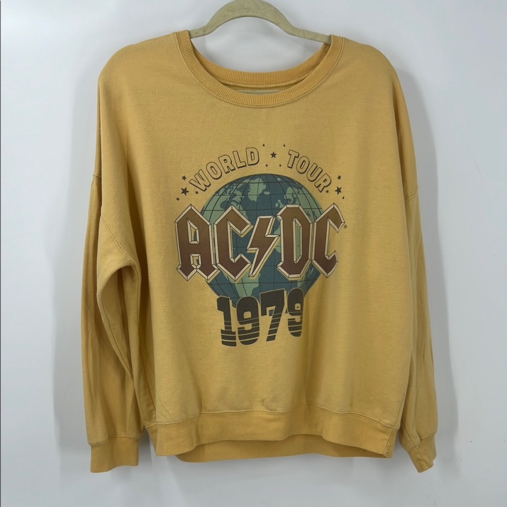 AC/DC World Tour 1979 Yellow Sweatershirt XL